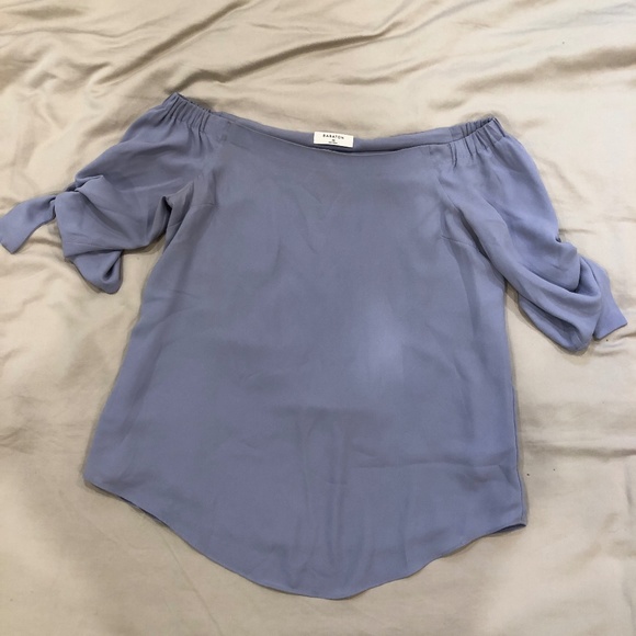 Babaton Off the Shoulder Blouse (2 available: black or blue) - Picture 2 of 6